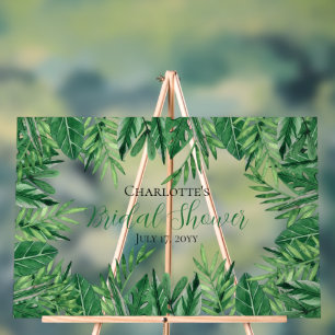 Feuilles tropicales exotiques verdure Baby Shower