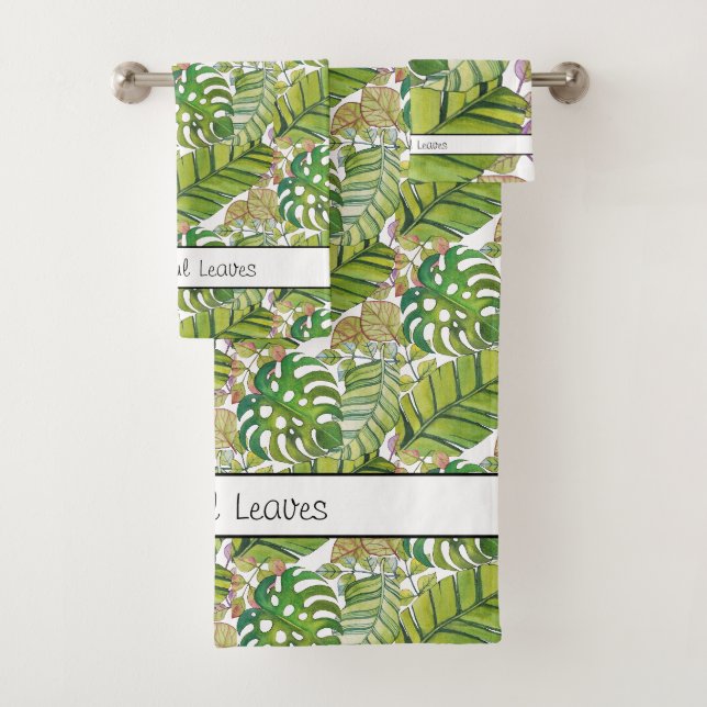 Feuilles Tropicaux En Aquarelle (En situation)