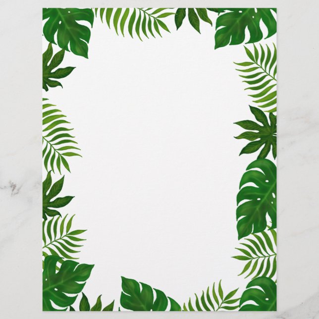 Feuilles tropicaux | Mariage fixe (Devant)