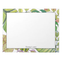 Feuilles Tropicaux mignons Dans Bloc-notes Aquarel