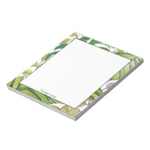 Feuilles Tropicaux mignons Dans Bloc-notes Aquarel