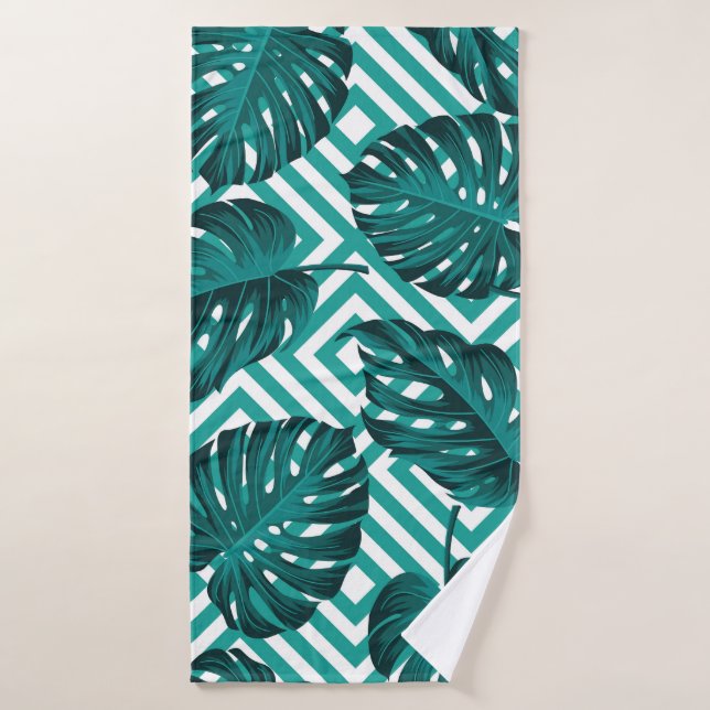 Feuilles tropicaux : Motif Floral sans joint. (Serviette de bain)