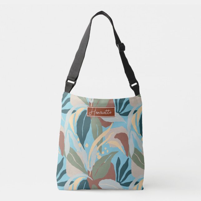 Feuilles tropicaux Sac fourre-tout personnalisable (Devant)