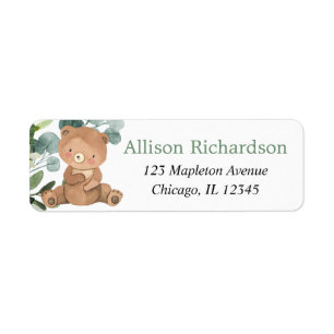 feuilles verts de l'ours en peluche