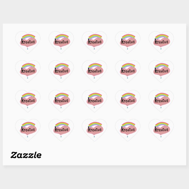 feuillet autocollant du logo du coeur kreatus (Feuille)