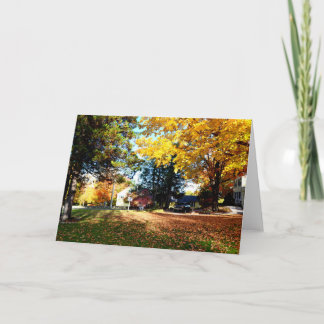 Feuillet d'automne - Carte de voeux vide