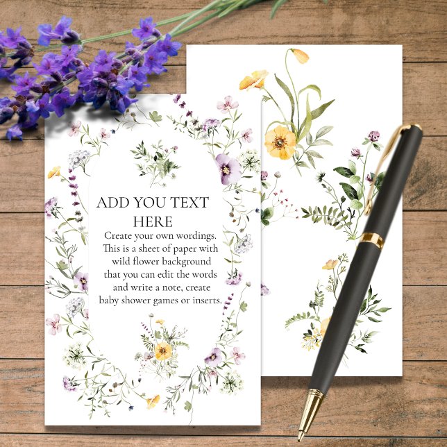 Feuillet de papier personnalisé fleurs de fleurs s (Créateur téléchargé)