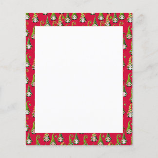 Feuillet papier imprimé Gnomes de Noël