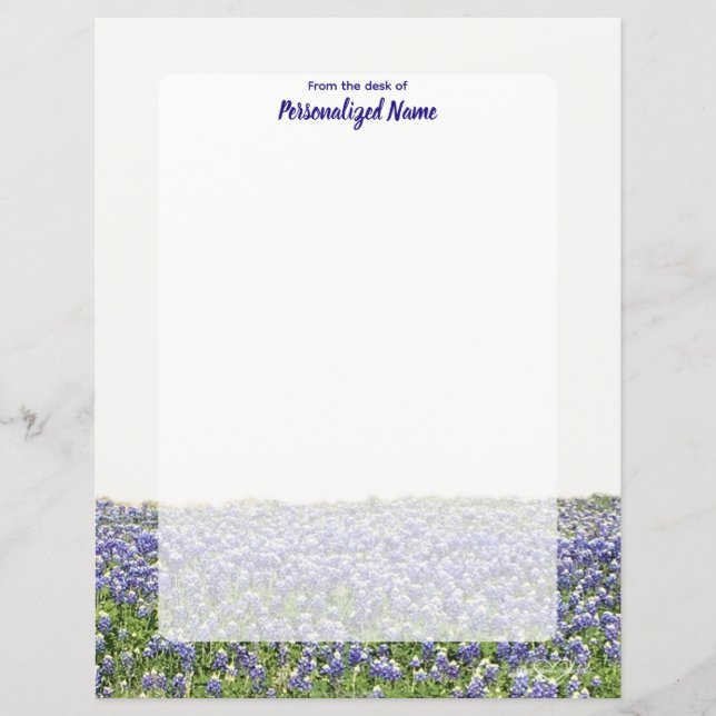 Feuillet papier non doublé Bluebonnet Field (Devant)
