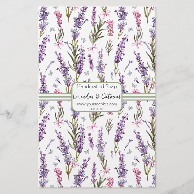 Feuillet papier Sage & Lavendar Soap (Devant)