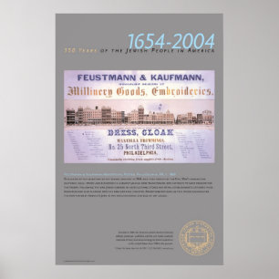 Feustmann et affiche de la publicité de Kaufmann
