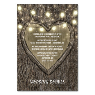 Feux à cordes + Cartes de réception de mariage en