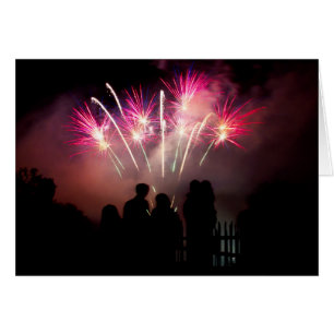 Feux d'artifice appréciés par la famille