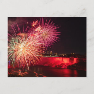 Feux d'artifice sur la carte postale du Niagara