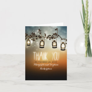 feux de jardin rustiques mariage merci cartes