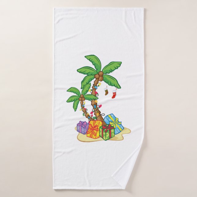 Feux de noix de palmier Tropical Xmas Coconut (Serviette de bain)