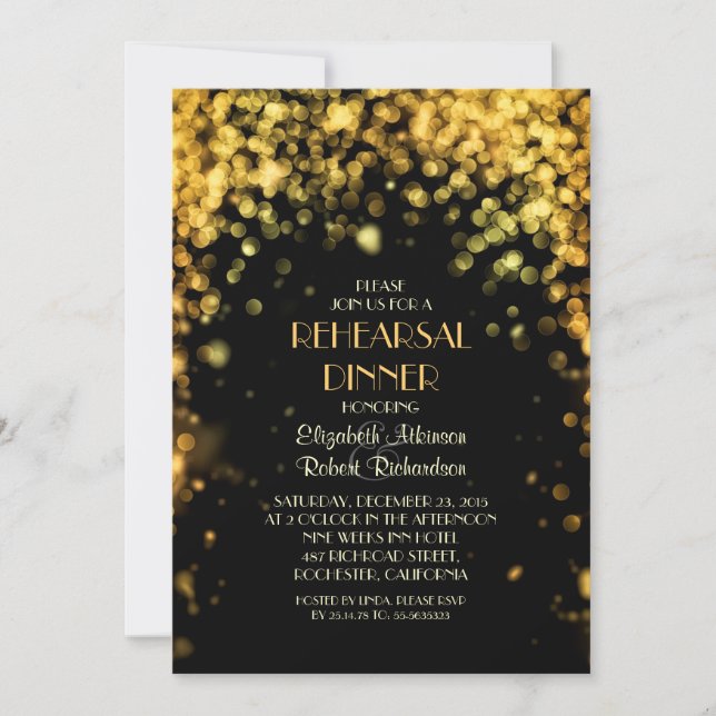 feux de nuit étoilés répétition dîner invitations (Devant)