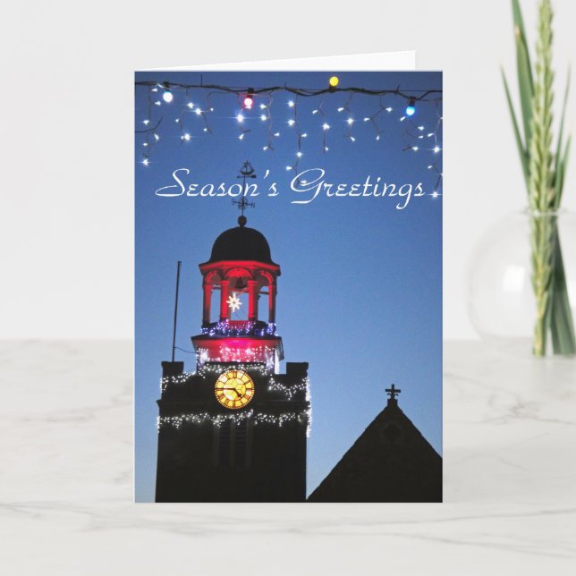 Feux d'église carte de Noël (Devant)