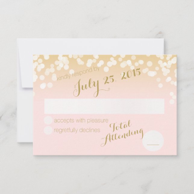 Feux d'étincelle rose et or roux RSVP (Devant)