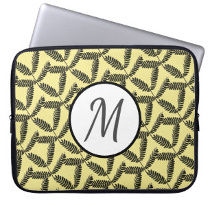 Fever Tree Leaf Monogram Computer Laptop Sleeve