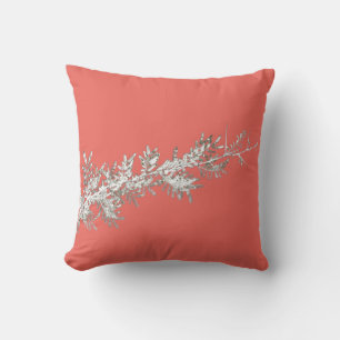 Fever Tree Leaves Branch Cushion Throw Pillow