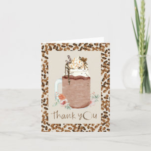 Fèves de café glacé Baby shower Floral Merci