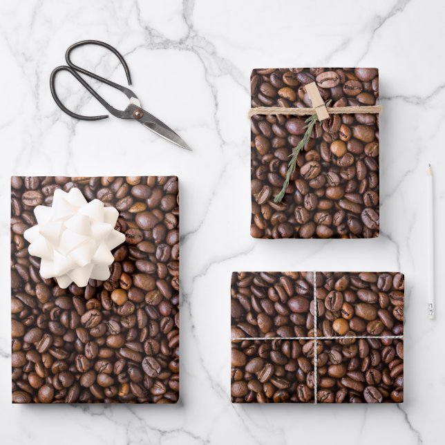 Fèves de café ! papier cadeau (Recto)