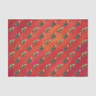 Fextive TRex Dino Pattern on Red Tissue Paper