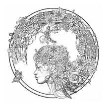 Fey Flower: XLARGE DIY Colouring by Sonja A.S.