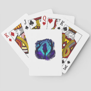 Fey Gothic Emo Goblincore Aesthetic  Forest Graphi Playing Cards