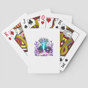 Fey Gothic Emo Goblincore Aesthetic  Forest Graphi Playing Cards