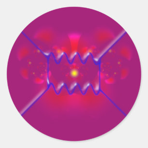 feynman diagram classic round sticker