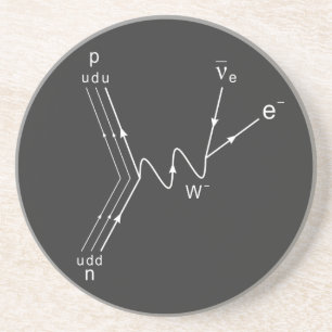 Feynman diagram, proton neutron scattering coaster