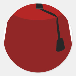 Fez-Hat Classic Round Sticker