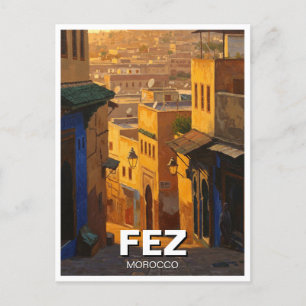 Fez Morocco Travel Postcard