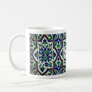 Fez Zellige Moroccan Mug   Traditional Islamic Mos