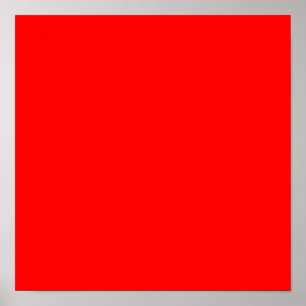 FF0000 Red Poster