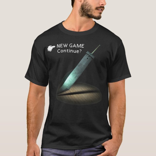 Ff7 Menu New Game T-Shirt (Front)