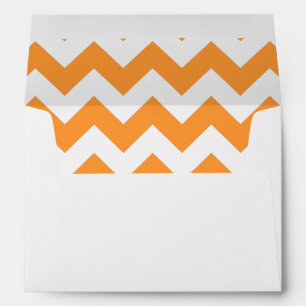 FF9933 Orange Zigzag Envelope