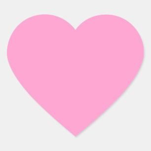 FF99CC Solid Medium Pink Colour Template Heart Sticker