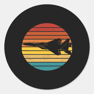 Ff-15 Eagle Retro Setting Sun Sticker