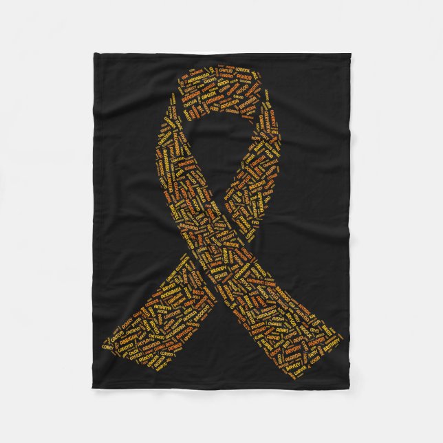 FF names Ribbom fleece blanket (Front)