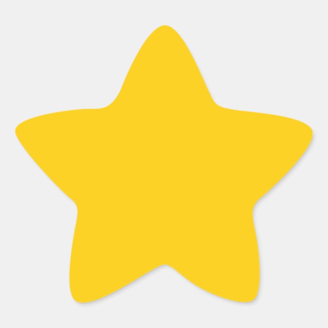 FFCC00 Gold Star Sticker (Front)