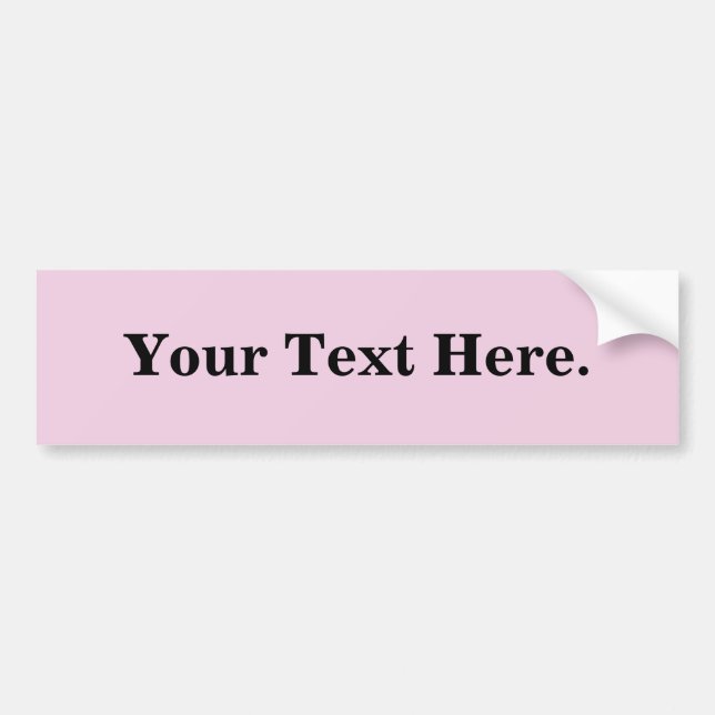 FFCCFF Pale Lilac Pink Lavender Solid Colour Bumper Sticker (Front)