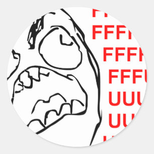 FFFUUUUU CLASSIC ROUND STICKER