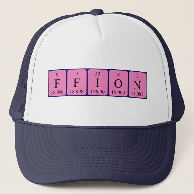 Ffion periodic table name hat (Front)