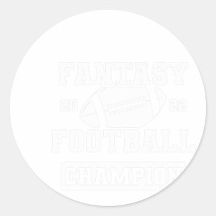 FFL League Champ Winner 2022 Fantasy Football Cham Classic Round Sticker