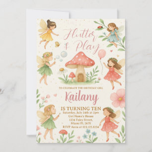 Fflotter et jouer Fairy Anniversaire Invitation