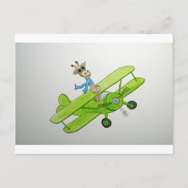 Fflying Giraffe Postcard (Front)