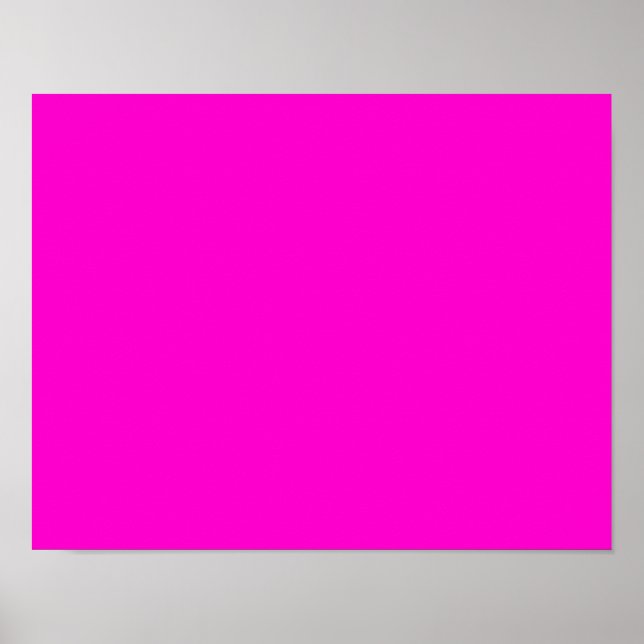 ffoocc HOT PINK SOLID BACKGROUND COLOR TEMPLATE Poster (Front)